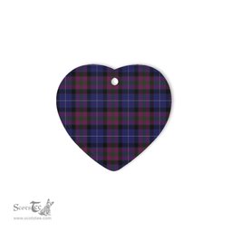 Pride Of Scotland Tartan Heart Ornaments, Christmas Tree Ornament, Plaid Christmas Ornaments, Ceramic Heart Christmas Tree Decoration, Christmas Ornament, Plaid Ornament, Tartan Ornament, Buffalo Plaid Ornament