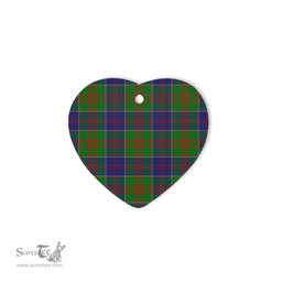 Stewart Of Appin Hunting Modern Tartan Heart Ornaments, Christmas Tree Ornament, Plaid Christmas Ornaments, Ceramic Heart Christmas Tree Decoration, Christmas Ornament, Plaid Ornament, Tartan Ornament, Buffalo Plaid Ornament