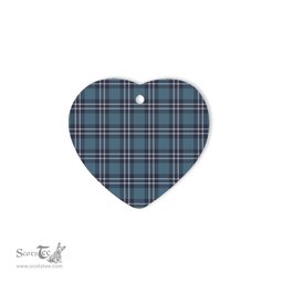 Earl Of St Andrews Tartan Heart Ornaments, Christmas Tree Ornament, Plaid Christmas Ornaments, Ceramic Heart Christmas Tree Decoration, Christmas Ornament, Plaid Ornament, Tartan Ornament, Buffalo Plaid Ornament