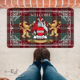 Personalized Doormat, Custom Door Mats, Tartan Door Mat The Family Crawford Welcome Mat, Plaid Doormat Scottish, Custom Welcome Mats, Personalized Door Mat