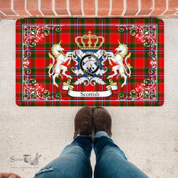 Personalized Doormat, Custom Door Mats, Welcome Mat Scottish Butter Tartan Door Mat, Plaid Doormat, Custom Welcome Mats, Personalized Door Mat