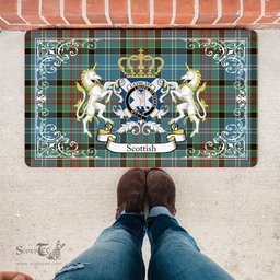 Personalized Doormat, Custom Door Mats, Welcome Mat Scottish Cathcart Tartan Door Mat, Plaid Doormat, Custom Welcome Mats, Personalized Door Mat