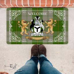 Personalized Doormat, Custom Door Mats, Tartan Door Mat The Family Cunningham Dress Green Dancers Welcome Mat, Plaid Doormat Scottish, Custom Welcome Mats, Personalized Door Mat