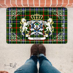 Personalized Doormat, Custom Door Mats, Welcome Mat Scottish Bisset Tartan Door Mat, Plaid Doormat, Custom Welcome Mats, Personalized Door Mat