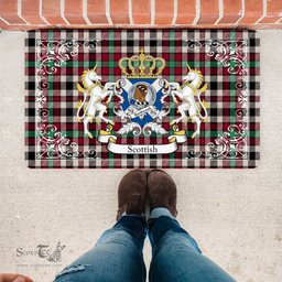 Scotstee Shop Tartan Door Mat Scottish Borthwick Ancient Clan Badge Tartan Door Mat, Plaid Doormat, Custom Welcome Mats, Personalized Door Mat