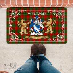 Personalized Doormat, Custom Door Mats, Tartan Door Mat The Family Cheyne Welcome Mat, Plaid Doormat Scottish, Custom Welcome Mats, Personalized Door Mat