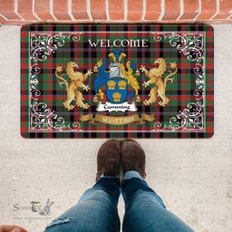 Personalized Doormat, Custom Door Mats, Tartan Door Mat The Family Cumming Hunting Ancient Welcome Mat, Plaid Doormat Scottish, Custom Welcome Mats, Personalized Door Mat