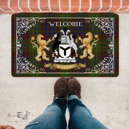 Personalized Doormat, Custom Door Mats, Tartan Door Mat The Family Cunningham Hunting Modern Welcome Mat, Plaid Doormat Scottish, Custom Welcome Mats, Personalized Door Mat