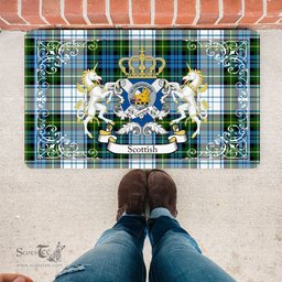Scotstee Shop Tartan Door Mat Scottish Campbell Dress Clan Badge Tartan Door Mat, Plaid Doormat, Custom Welcome Mats, Personalized Door Mat