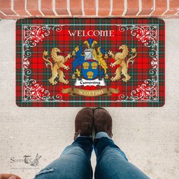 Personalized Doormat, Custom Door Mats, Tartan Door Mat The Family Cumming Welcome Mat, Plaid Doormat Scottish, Custom Welcome Mats, Personalized Door Mat