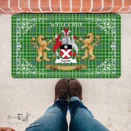 Personalized Doormat, Custom Door Mats, Tartan Door Mat The Family Currie Welcome Mat, Plaid Doormat Scottish, Custom Welcome Mats, Personalized Door Mat