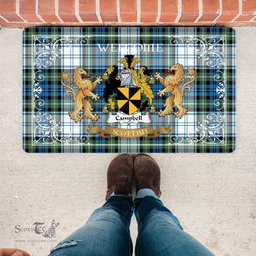 Personalized Doormat, Custom Door Mats, Tartan Door Mat The Family Campbell Dress Ancient Welcome Mat, Plaid Doormat Scottish, Custom Welcome Mats, Personalized Door Mat