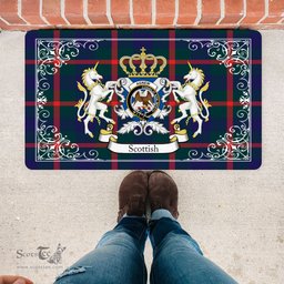 Personalized Doormat, Custom Door Mats, Welcome Mat Scottish Agnew Tartan Door Mat, Plaid Doormat, Custom Welcome Mats, Personalized Door Mat