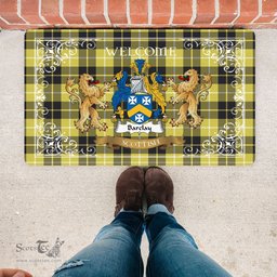Personalized Doormat, Custom Door Mats, Tartan Door Mat The Family Barclay Dress Modern Welcome Mat, Plaid Doormat Scottish, Custom Welcome Mats, Personalized Door Mat