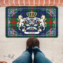 Personalized Doormat, Custom Door Mats, Welcome Mat Scottish Aiton Tartan Door Mat, Plaid Doormat, Custom Welcome Mats, Personalized Door Mat