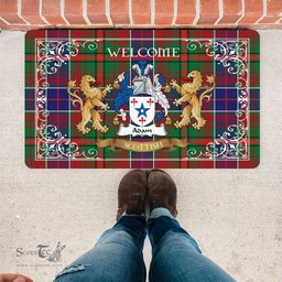 Personalized Doormat, Custom Door Mats, Tartan Door Mat The Family Adam Ancient Welcome Mat, Plaid Doormat Scottish, Custom Welcome Mats, Personalized Door Mat