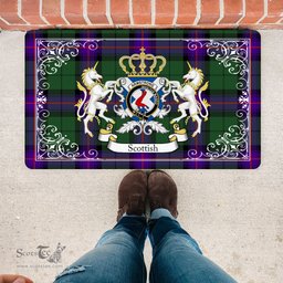 Personalized Doormat, Custom Door Mats, Welcome Mat Scottish Armstrong Tartan Door Mat, Plaid Doormat, Custom Welcome Mats, Personalized Door Mat
