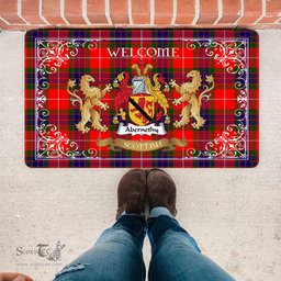 Personalized Doormat, Custom Door Mats, Tartan Door Mat The Family Abernethy Welcome Mat, Plaid Doormat Scottish, Custom Welcome Mats, Personalized Door Mat
