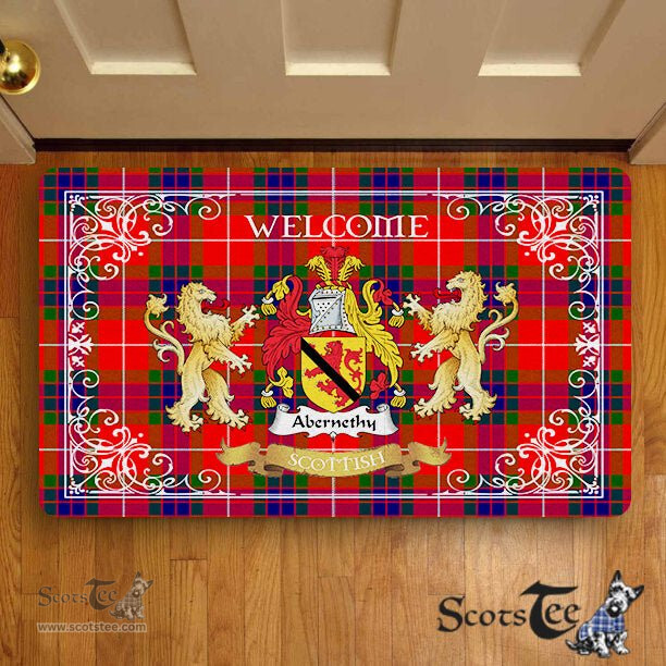Personalized Doormat, Custom Door Mats, Tartan Door Mat The Family Abernethy Welcome Mat, Plaid Doormat Scottish, Custom Welcome Mats, Personalized Door Mat