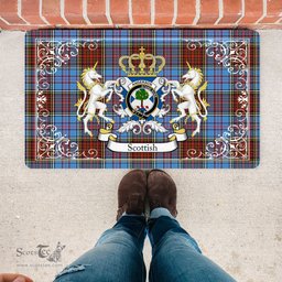 Personalized Doormat, Custom Door Mats, Welcome Mat Scottish Anderson Modern Tartan Door Mat, Plaid Doormat, Custom Welcome Mats, Personalized Door Mat