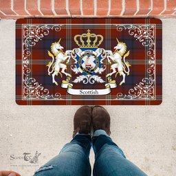 Personalized Doormat, Custom Door Mats, Welcome Mat Scottish Ainslie Tartan Door Mat, Plaid Doormat, Custom Welcome Mats, Personalized Door Mat
