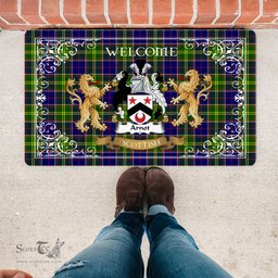 Personalized Doormat, Custom Door Mats, Tartan Door Mat The Family Arnott Welcome Mat, Plaid Doormat Scottish, Custom Welcome Mats, Personalized Door Mat