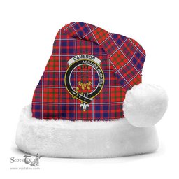 Scottish Cameron of Lochiel Modern Clan Tartan Crest Plaid Christmas Hat Scottish Plaid - Tartan Plaid - ScotsTee