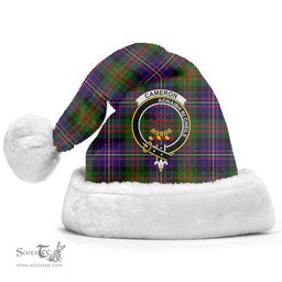 Scottish Cameron of Erracht Modern Clan Tartan Crest Plaid Christmas Hat Scottish Plaid - Tartan Plaid - ScotsTee