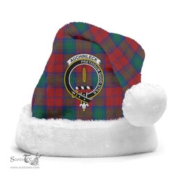 Scottish Auchinleck Clan Tartan Crest Plaid Christmas Hat Scottish Plaid - Tartan Plaid - ScotsTee