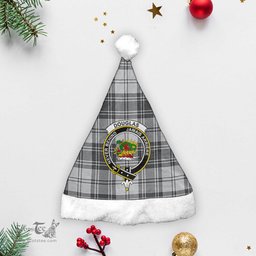 Scottish Douglas Grey Modern Clan Tartan Crest Plaid Christmas Hat Scottish Plaid - Tartan Plaid - ScotsTee