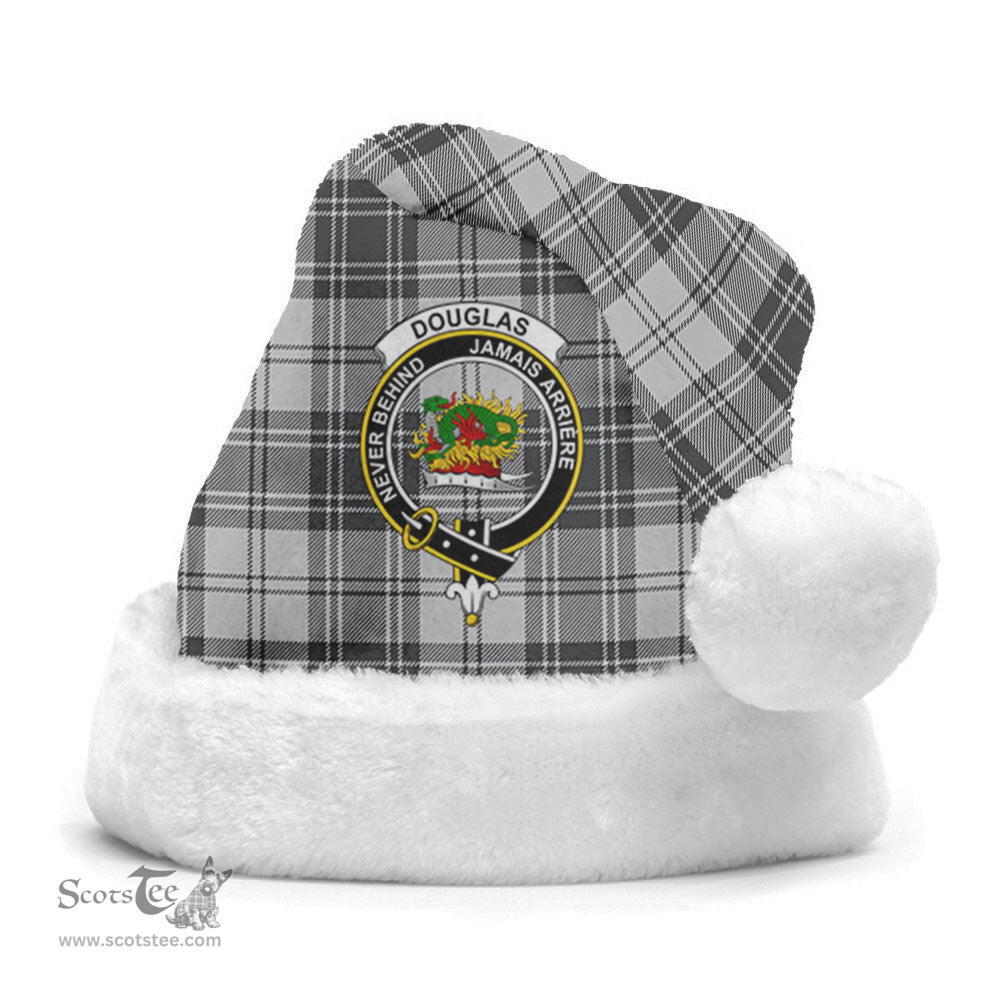 Scottish Douglas Grey Modern Clan Tartan Crest Plaid Christmas Hat Scottish Plaid - Tartan Plaid - ScotsTee