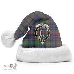 Scottish Fletcher of Dunans Clan Tartan Crest Plaid Christmas Hat Scottish Plaid - Tartan Plaid - ScotsTee