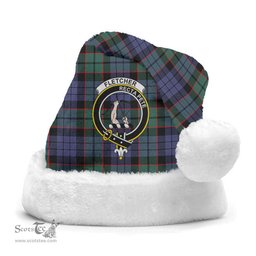 Scottish Fletcher Modern Clan Tartan Crest Plaid Christmas Hat Scottish Plaid - Tartan Plaid - ScotsTee