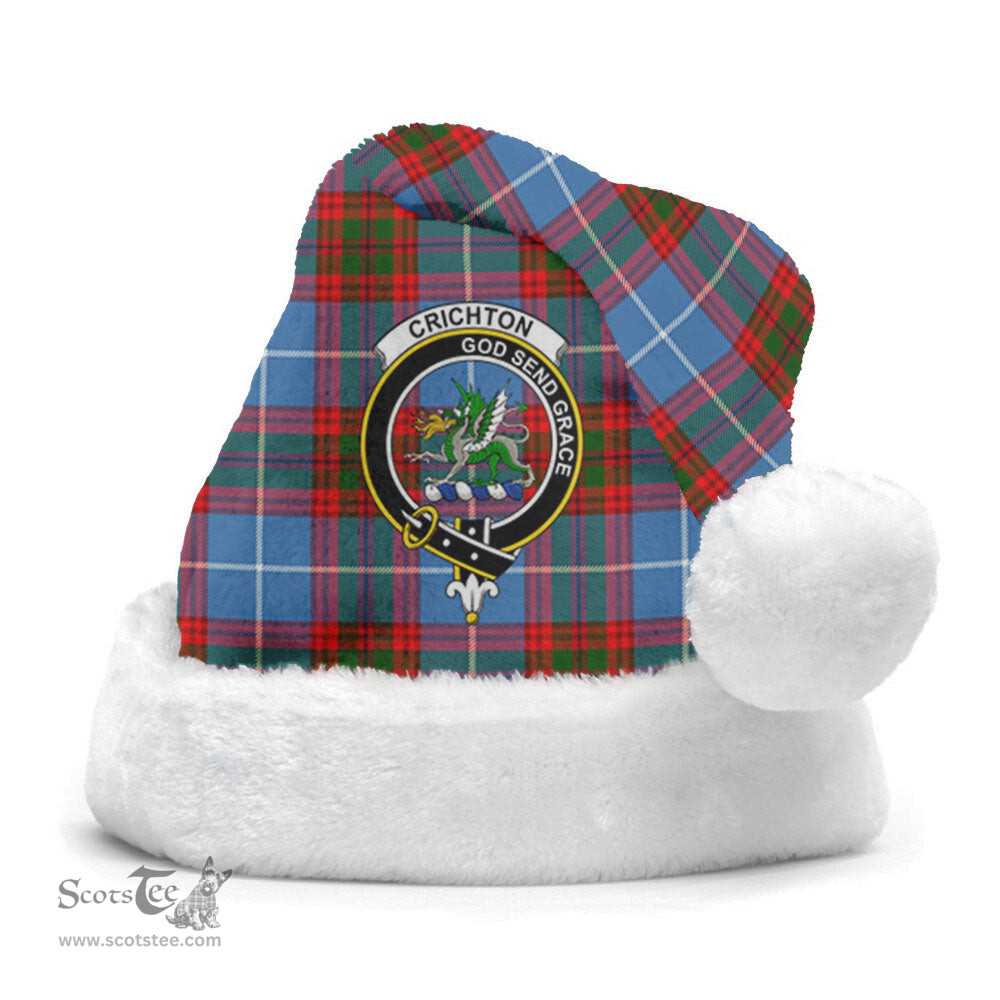 Scottish Crichton Clan Tartan Crest Plaid Christmas Hat Scottish Plaid - Tartan Plaid - ScotsTee