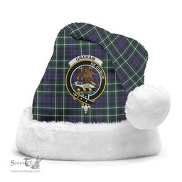 Scottish Graham of Montrose Modern Clan Tartan Crest Plaid Christmas Hat Scottish Plaid - Tartan Plaid - ScotsTee