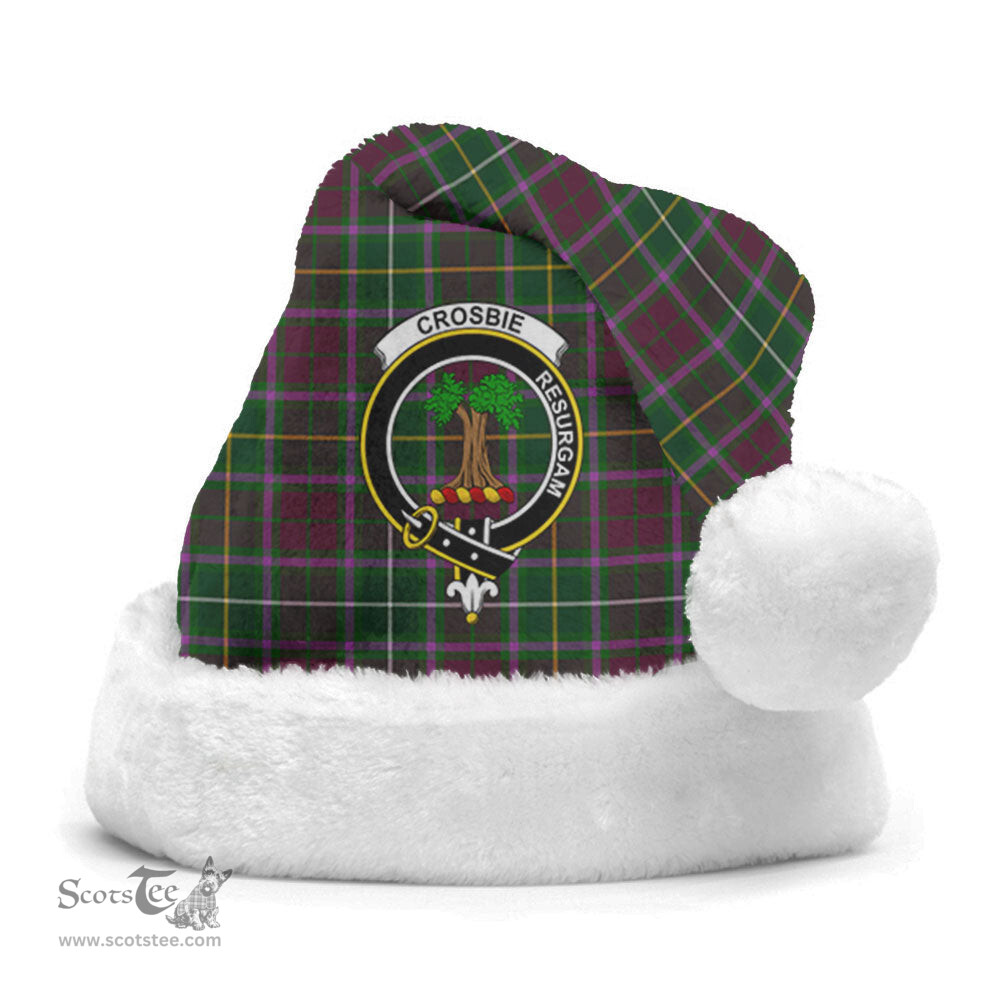 Scottish Crosbie (or Crosby) Clan Tartan Crest Plaid Christmas Hat Scottish Plaid - Tartan Plaid - ScotsTee