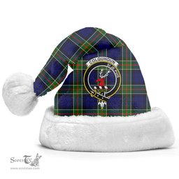 Scottish Colquhoun Modern Clan Tartan Crest Plaid Christmas Hat Scottish Plaid - Tartan Plaid - ScotsTee