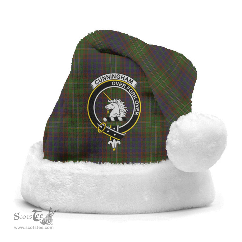 Scottish Cunningham Hunting Modern Clan Tartan Crest Plaid Christmas Hat Scottish Plaid - Tartan Plaid - ScotsTee