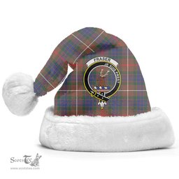 Scottish Fraser (of Lovat) Hunting Modern Clan Tartan Crest Plaid Christmas Hat Scottish Plaid - Tartan Plaid - ScotsTee