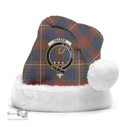 Scottish Fraser (of Lovat) Hunting Modern Clan Tartan Crest Plaid Christmas Hat Scottish Plaid - Tartan Plaid - ScotsTee
