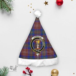 Scottish Chisholm Hunting Modern Clan Tartan Crest Plaid Christmas Hat Scottish Plaid - Tartan Plaid - ScotsTee