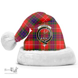 Scottish Fraser (of Lovat) Modern Clan Tartan Crest Plaid Christmas Hat Scottish Plaid - Tartan Plaid - ScotsTee
