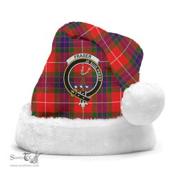 Scottish Fraser (of Lovat) Modern Clan Tartan Crest Plaid Christmas Hat Scottish Plaid - Tartan Plaid - ScotsTee