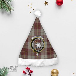 Scottish Cunningham Burgundy Dancers Clan Tartan Crest Plaid Christmas Hat Scottish Plaid - Tartan Plaid - ScotsTee