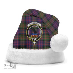 Scottish MacDonnell of Glengarry Modern Clan Tartan Crest Plaid Christmas Hat Scottish Plaid - Tartan Plaid - ScotsTee