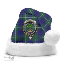 Scottish Hamilton Hunting Modern Clan Tartan Crest Plaid Christmas Hat Scottish Plaid - Tartan Plaid - ScotsTee
