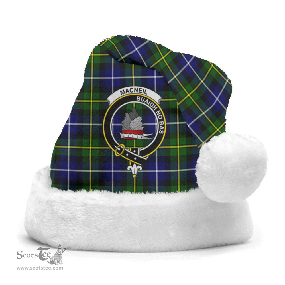 Scottish MacNeil of Barra Modern Clan Tartan Crest Plaid Christmas Hat Scottish Plaid - Tartan Plaid - ScotsTee