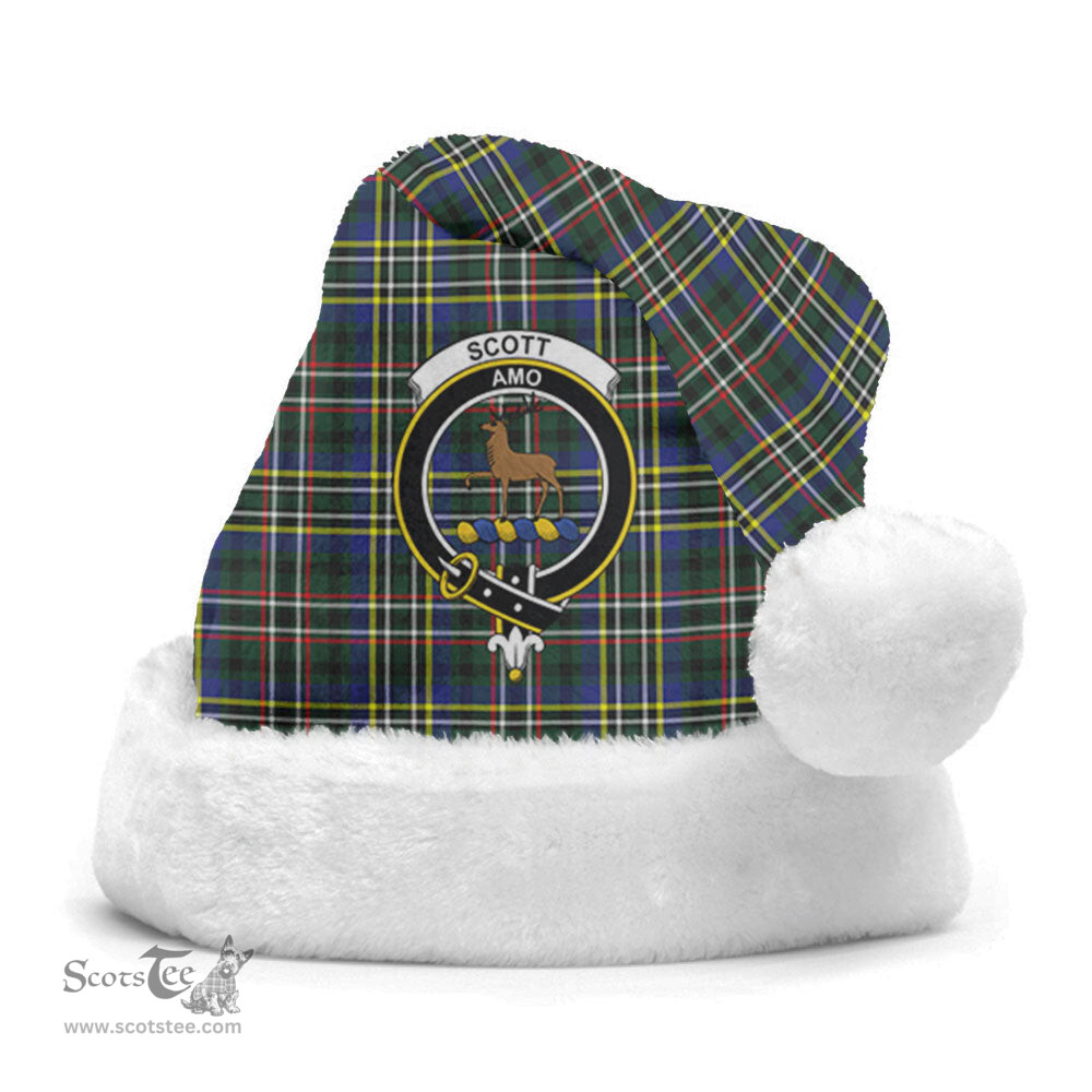 Scottish Scott Green Modern Clan Tartan Crest Plaid Christmas Hat Scottish Plaid - Tartan Plaid - ScotsTee