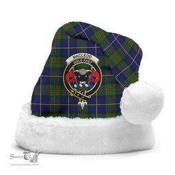 Scottish MacLeod of Harris Modern Clan Tartan Crest Plaid Christmas Hat Scottish Plaid - Tartan Plaid - ScotsTee