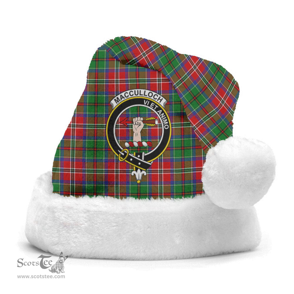 Scottish MacCulloch (McCulloch) Clan Tartan Crest Plaid Christmas Hat Scottish Plaid - Tartan Plaid - ScotsTee